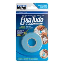 Fita Dupla Face. Espuma 12mm X 1,5m Interno/externo Fixa Tudo Tek Bond