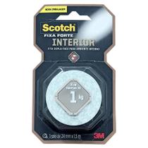 Fita Dupla Face Espuma 24mm x 1,50m Interno Fixa Forte Scoth - 3M