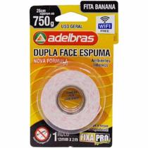 Fita Dupla Face Espuma Fixapro 12MMX2M Adelbras 01UN Fita Dupla Face Espuma Fixapro 12MMX2M Adelbras 01UN