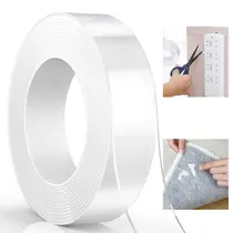 Fita Dupla Face Extra Forte Transparente Lavável Reutilizável Auto Colante 3 Metros Fita Dupla Face Extra Forte Transparente Lavável Reutilizável Auto Colante 3 Metros