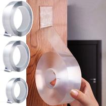 Fita Dupla Face Extra Forte Transparente NanoGel Silicone Mágica Adesiva Cola na Parede Móvel Porta Fita Dupla Face Extra Forte Transparente NanoGel Silicone Mágica Adesiva Cola na Parede Móvel Porta