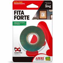 Fita Dupla Face Fixa Forte 12x02 Transparente - Adere