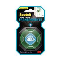 Fita Dupla Face Fixa Forte 19mm x 2 Metros - Transparente - Scotch Fita Dupla Face Fixa Forte 19mm x 2 Metros - Transparente - Scotch