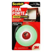 Fita Dupla Face Fixa Forte 24Mm X 2M Scotch 3M 5Kg Extrema