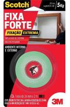 Fita Dupla Face Fixa Forte 24mm X 2m Scotch 3m - 5kg Fita Dupla Face Fixa Forte 24mm X 2m Scotch 3m - 5kg
