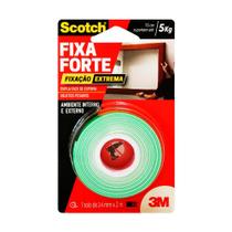 Fita Dupla Face Fixa Forte 25X2 Externo 5KG 3M - 3M DO BRASIL