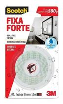 Fita dupla-face fixa forte areas umidas banheiro 24mmx1,0m 3m Fita dupla-face fixa forte areas umidas banheiro 24mmx1,0m 3m