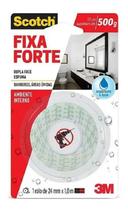 Fita dupla-face fixa forte areas umidas banheiro 24mmx1,0m 3m