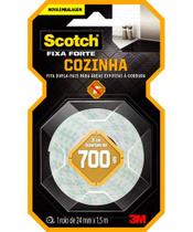 Fita Dupla Face Fixa Forte Cozinha 24mm X 1,5m Scotch 3m Fita Dupla Face Fixa Forte Cozinha 24mm X 1,5m Scotch 3m