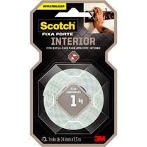 Fita Dupla Face Fixa Forte Espuma Acrílica 24mm X 1,5m Scotch 3 M 1 Kg Fita Dupla Face Fixa Forte Espuma Acrílica 24mm X 1,5m Scotch 3 M 1 Kg