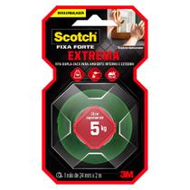 Fita dupla face fixa forte extreme 24mm x 2m 5kg - 3m