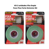 Fita Dupla Face Fixa Forte Extreme 3m Kit 2und