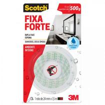 Fita Dupla Face Fixa Forte Scotch Banheiros 24mm x 1,5m 3m