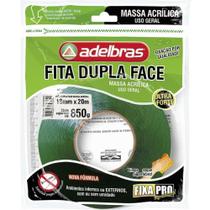 Fita Dupla Face Fixa Pro Massa Acrilic 19Mmx20M - Adelbras