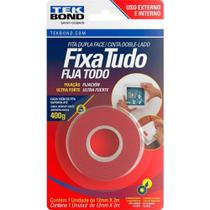 Fita Dupla Face Fixa Tudo Ambiente Externo 12mm x 2m - 400g - Tek Bond
