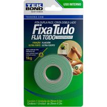 Fita Dupla Face Fixa Tudo Ambiente Interno 25mm x 2m - 1Kg - Tek Bond -