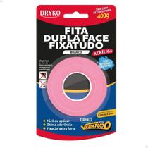 Fita Dupla Face Fixa Tudo Branco 12Mm - Bc12 - Dryko Fita Dupla Face Fixa Tudo Branco 12Mm - Bc12 - Dryko