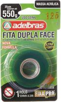 Fita Dupla Face Forte Fixa PRO Tipo Massa Acrílica 12MM X 2M Adelbras