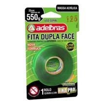 Fita Dupla Face Massa Acrilica Fixa Pro 12mm x 2m Adelbras