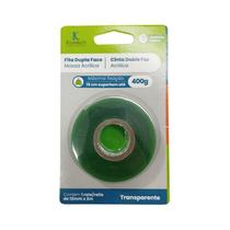 Fita Dupla Face Massa Acrílica Transparente 12mm x 2m Uso Interno