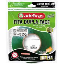 Fita Dupla Face Massa Acrílica Verde 12MM X 20M