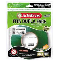 Fita Dupla Face Massa Adesiva Fixa PRO 9,5MM X 20M Adelbras