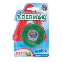 Fita Dupla Face Permanente Verde 12mm X 2m Adermax - Adere