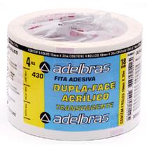 Fita Dupla Face Polipropileno 18MM X 30M Pacote com 4
