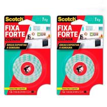 Fita Dupla Face Scotch Fixa Forte Cozinha 3M 1kg
