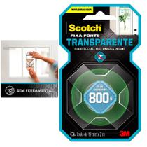 Fita Dupla Face Transparente 3M Scotch Fixa Forte 19mm x 2m Uso Interno Alta Fixação Fita Dupla Face Transparente 3M Scotch Fixa Forte 19mm x 2m Uso Interno Alta Fixação