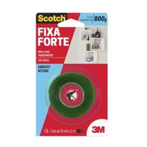 Fita Dupla Face Transparente Fixa Forte 19mm x 2m - Scotch 3M