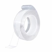 Fita Dupla Face Transparente Mágica 2cm x 3m Reutilizável Forte 1kg Alta Aderência