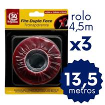 Fita Dupla Face Transparente Multifuncional, Lavável, Ultra Resistente e Reutilizável