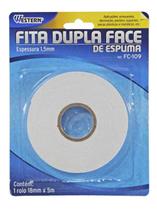 Fita Dupla Face Western FC109 18mm 5 Metros