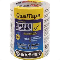 Fita Durex Adelbras 24Mm X 50Mts - Kit C/5 Unidades Fita Durex Adelbras 24Mm X 50Mts - Kit C/5 Unidades