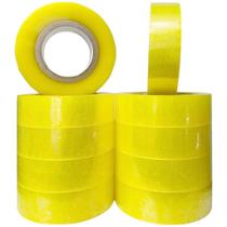 Fita Durex Larga 300 metros - 42mm Transparente/ Amarela Grande Fita Durex Larga 300 metros - 42mm Transparente/ Amarela Grande
