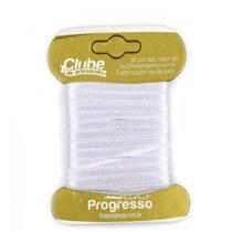 Fita em Cetim - Cor 201 Branco - 10 m x 4 mm - 1 unidade - Fitas Progresso - Rizzo