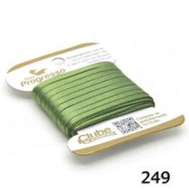 Fita em Cetim - Cor 249 Verde Militar - 10 m x 4 mm - 1 unidade - Fitas Progresso - Rizzo