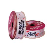Fita em Cetim Flork "Você é Meu Xuxuzinho" - Cor 130 - 10 m x 22 mm - 1 unidade - Fitas Progresso Fita em Cetim Flork "Você é Meu Xuxuzinho" - Cor 130 - 10 m x 22 mm - 1 unidade - Fitas Progresso
