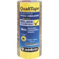 Fita Embalagem Adelbras Marrom 48 X 45 - Kit C/4 Fita Embalagem Adelbras Marrom 48 X 45 - Kit C/4