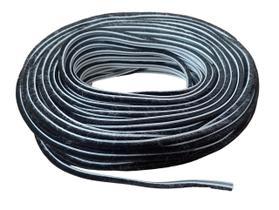 Fita Escovinha Esquadria Alumínio Janela Preta 5x6 50mts