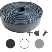 Fita Fechamento De Portão Cinza 25m X 10cm + Arrebites