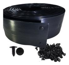 Fita Fechamento De Portão Preto 25m X 10cm + Arrebites