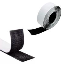 Fita Fecho Adesivo 25mm X 2 Metros Macho E Fêmea Forte Cor:Preto