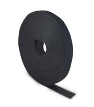 Fita Fecho de Contato Organizador de Cabos Preto Rolo 10m x