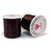 Fita Fio de Silicone para Cabelo Marrom Strong Stretchy