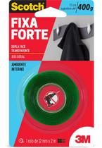 Fita Fixa Forte Dupla Face Banana 3m 12mm X 2mt Transparente Fita Fixa Forte Dupla Face Banana 3m 12mm X 2mt Transparente