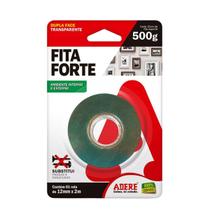 FITA FORTE DUPLA FACE TRANSPARENTE 12mmX2m - ADERE FITA FORTE DUPLA FACE TRANSPARENTE 12mmX2m - ADERE