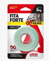 Fita forte extreme dupla face espuma branca adere 24mmx1,5m
