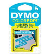 Fita gliterizada DYMO para rotulador LM (12mm x 3m) branco/azul